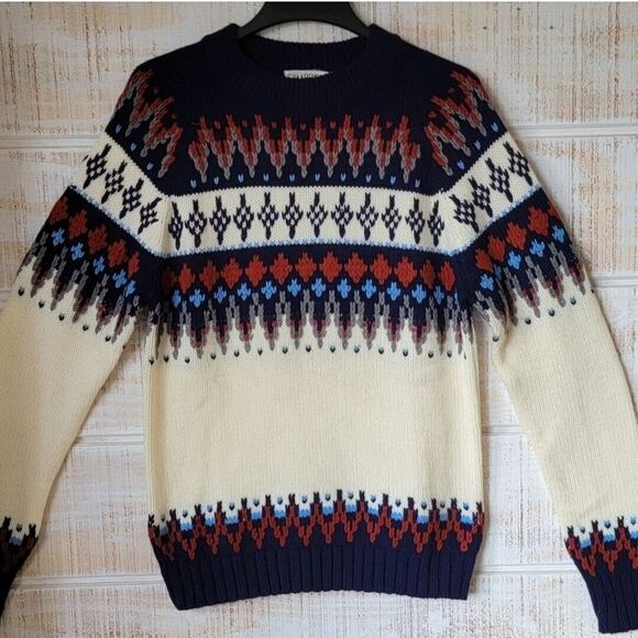 Vintage Rare‎ Gimbels Grandpa Sweater Chunky Ski Sweater Crewneck Sweater - Picture 2 of 14